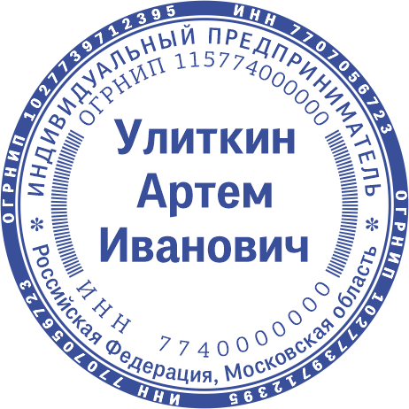 Макет печати ИП-29