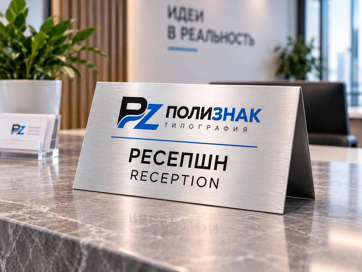 Настольная табличка РЕСЕПШН ПОЛИЗНАК