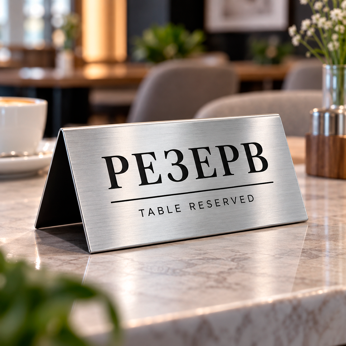 Настольная табличка Резерв