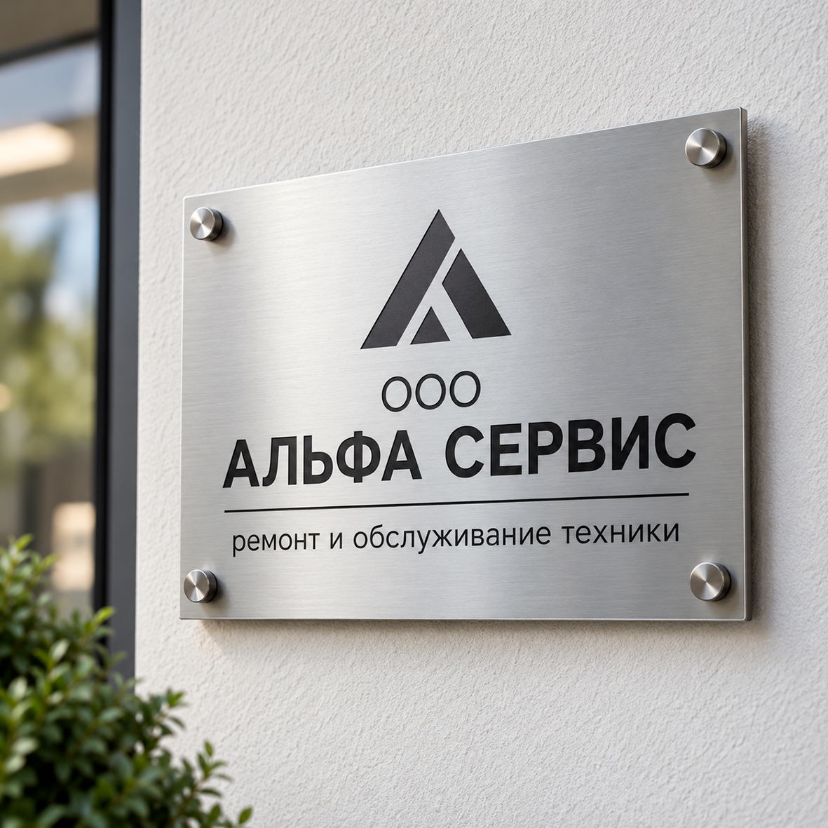 Фасадная табличка компании